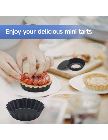 12 Moldes para Tartas de Huevo Urxirha 8 cm Antiadherentes