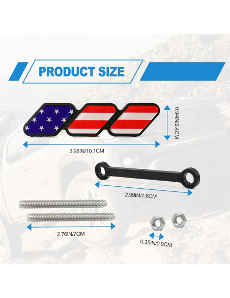 Insignia Decorativa de Rejilla CmeRto Rojo 10,13 cm para Toyota