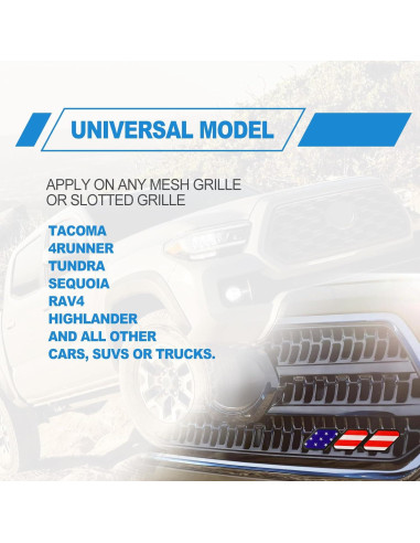 Insignia Decorativa de Rejilla CmeRto Rojo 10,13 cm para Toyota