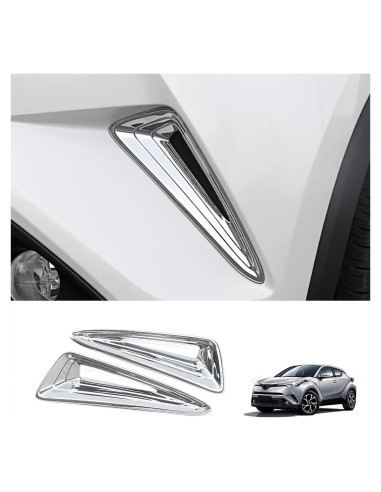 Marco de Luz de Niebla Delantera JIEOSDIN Cromo Toyota C-HR 2018-2019