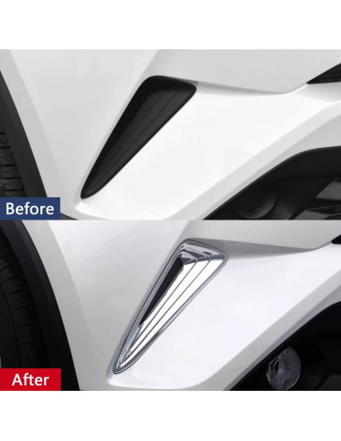 Marco de Luz de Niebla Delantera JIEOSDIN Cromo Toyota C-HR 2018-2019
