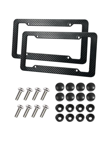 2 Marcos de Placa de Licencia SCUARI Fibra de Carbono 30.99x16cm