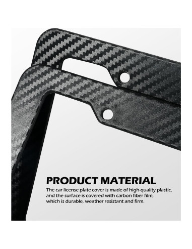 2 Marcos de Placa de Licencia SCUARI Fibra de Carbono 30.99x16cm