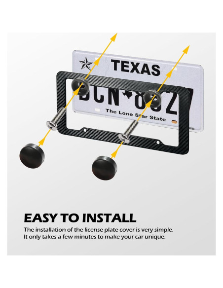 2 Marcos de Placa de Licencia SCUARI Fibra de Carbono 30.99x16cm