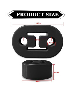 Soporte de Escape de Goma BSAMZO 4 Pcs Universal Ajustable 2