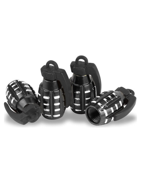 Tapa de Válvula de Neumático SINGARO Universal 4 Piezas Negro