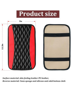 Funda de Cojín Moly Magnolia para Consola Central Automóvil Rojo 2