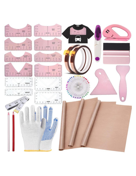 Kit de herramientas para sublimación de camisetas QUKLOGEN 66 piezas