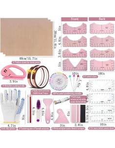 Kit de herramientas para sublimación de camisetas QUKLOGEN 66 piezas 2