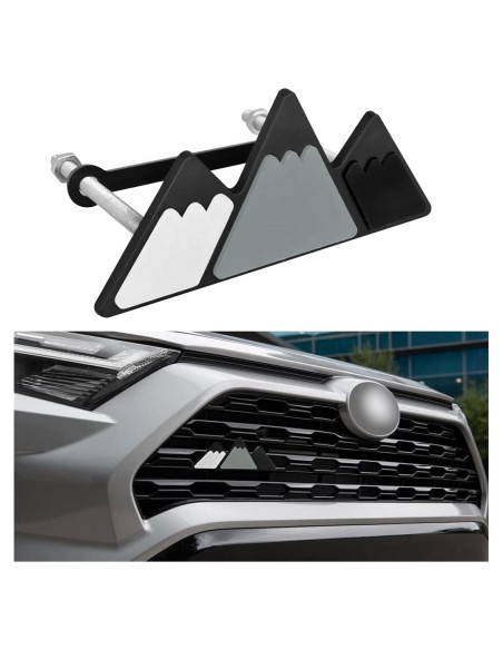 Emblema de Rejilla Tri-Color AICEL para Auto Gris