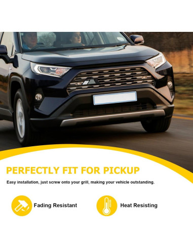 Emblema de Rejilla Tri-Color AICEL para Auto Gris