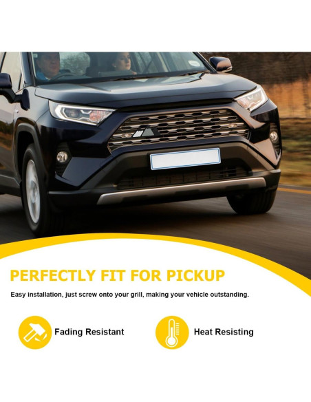 Emblema de Rejilla Tri-Color AICEL para Auto Gris