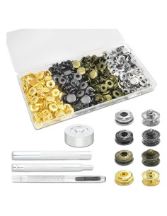 Kit de Botones a Presión CooBigo 50 Piezas 12mm Mezclado