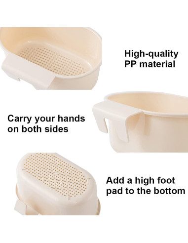 Canasta de desagüe para fregadero tchrules beige 24.2x16.6 cm