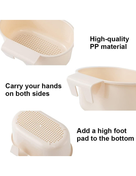 Canasta de desagüe para fregadero tchrules beige 24.2x16.6 cm