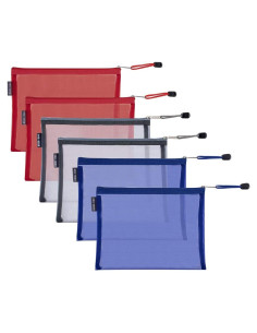 HRX Paquete 6 Bolsas Cosméticas Malla Nylon A5 Organizador