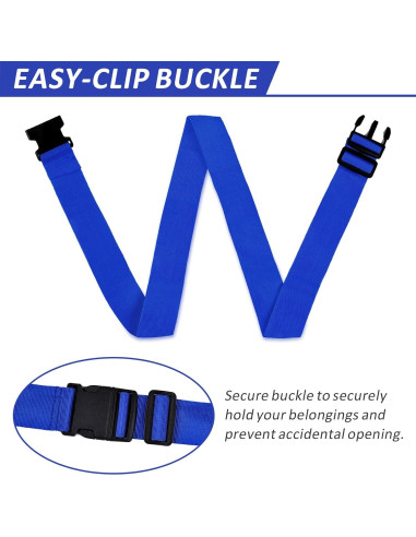 Correas de Equipaje Vivinin 4P Nylon Ajustables 0.91-1.68m Azul