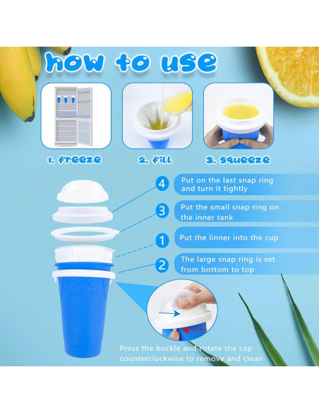 Copa Squeeze Hoinvaet para Slushy Mágico Azul 1 Cuenta