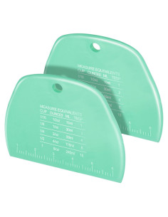 Raspadores de Masa Teenitor 2 Pcs Plástico Verde 15.5x11.4cm