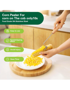 Pelador y Desgranador de Maíz ZYApril - Acero Inoxidable 2 Pcs 2