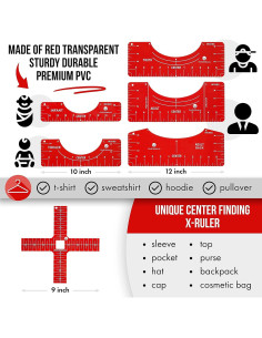Guía de Regla para Camisetas L.S. Lingua - Alineación Vinilo 2