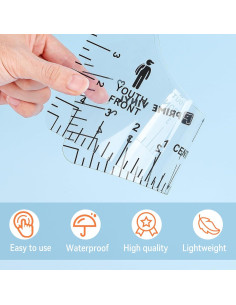 Guía de Regla para Camisetas 17 Piezas Prime Vinyl 2