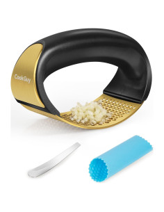 Prensa de Ajo Rocker Cook Guy de Acero Inoxidable Dorado