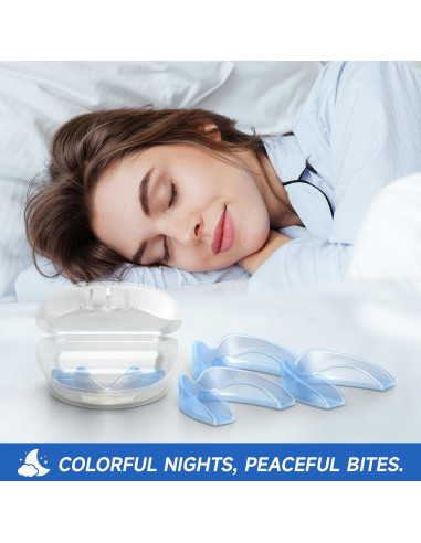 Paquete de 4 Protectores Bucales Azules Natrlteeth Medianos