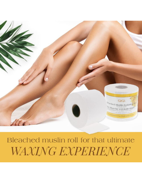 Rollo de Muselina Blanqueada GiGi 3.5" x 40 Yards para Depilación