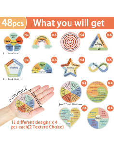 48 Stickers Sensitivos Reutilizables ZOIIWA Anti Estrés 2