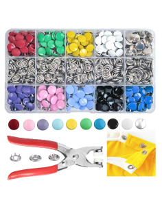 Kit de Botones a Presión GTAAOY 800 Piezas 10 Colores 9.5mm