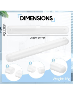 60 Fundas de Cepillo de Dientes Plástico Transparente Cunhill 2