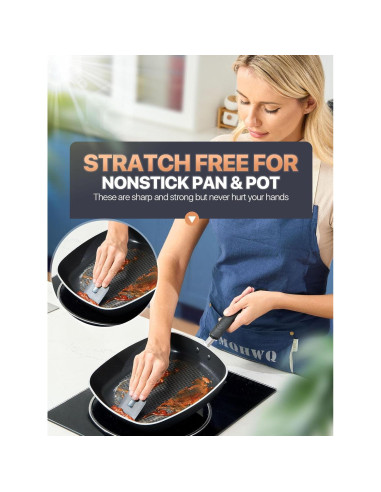 Raspador de Sartenes CLUEAPOP 5 Pcs Plástico Resistente