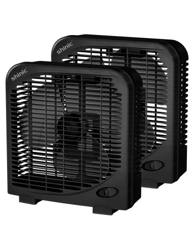 Ventilador de Mesa SHINIC 10" Silencioso 2 Velocidades Negro