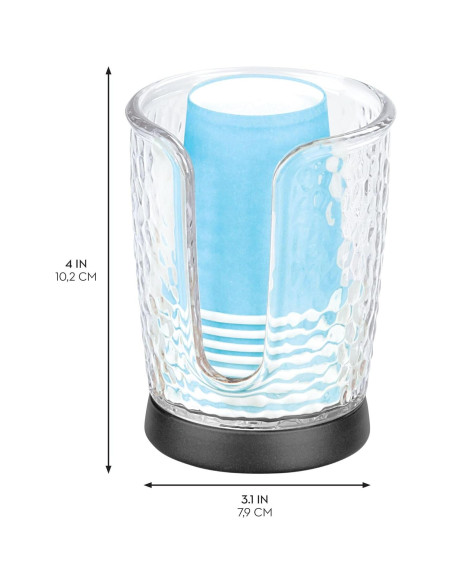 Dispensador de Vasos Desechables iDesign - 3 oz Transparente/Negro