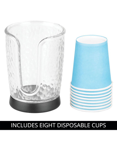 Dispensador de Vasos Desechables iDesign - 3 oz Transparente/Negro
