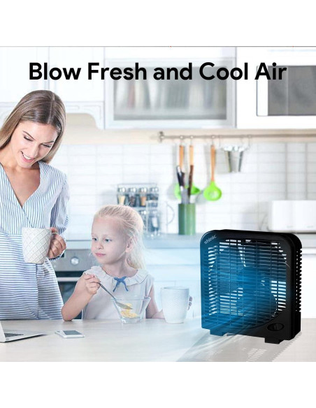 Ventilador de Mesa SHINIC 10" Silencioso 2 Velocidades Negro