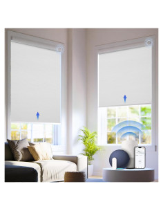 Persianas Motorizadas Hapadif 58.42x182.88cm Opacas Blancas