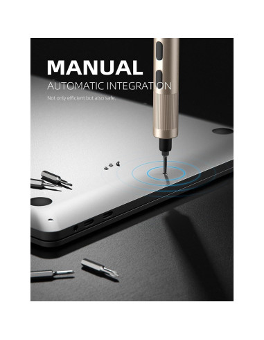 Destornillador Eléctrico Mini AmaLux 37 Puntas 3.7V Recargable