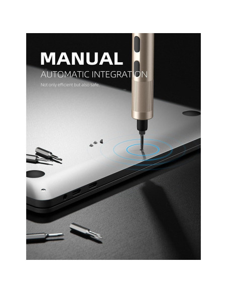 Destornillador Eléctrico Mini AmaLux 37 Puntas 3.7V Recargable