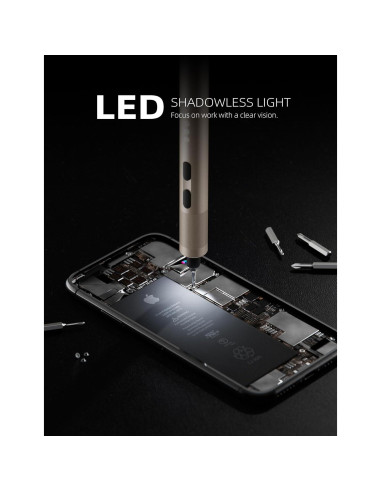 Destornillador Eléctrico Mini AmaLux 37 Puntas 3.7V Recargable