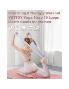 Correa de Yoga YOTTOY con 10 Bucles y Bandas de Resistencia 2