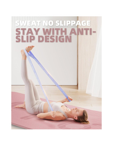 Correa de Yoga YOTTOY con 10 Bucles y Bandas de Resistencia
