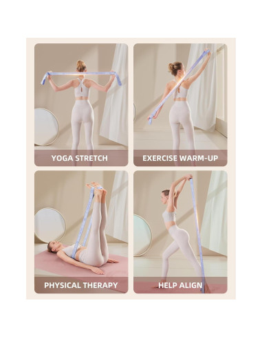 Correa de Yoga YOTTOY con 10 Bucles y Bandas de Resistencia