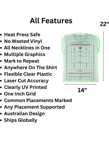 Guía de Prensado para Camisetas MTT PL - Alineación Precisa