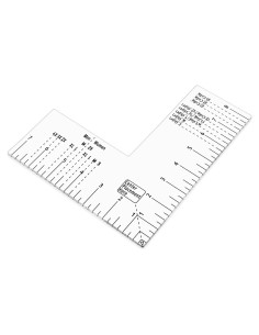 Regla de colocación para camisetas COMNICO 21x18.5 cm