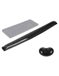 Juego de Reposamuñecas de Gel Ergonómico ABRONDA Negras