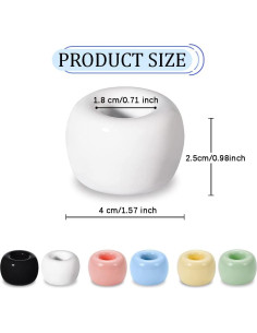 Soporte de Cepillo de Dientes Cerámica HalfofLife Negro 2 Piezas 2