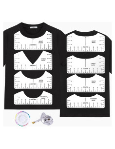 Conjunto de 10 Reglas para Camisetas MFJUNS - PVC Flexible