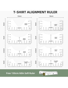 Conjunto de 10 Reglas para Camisetas MFJUNS - PVC Flexible 2